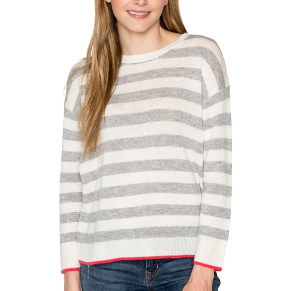 Velvet by Graham & Spencer Sweaters - Velvet by Graham & Spencer Rylan Stripe Wool Cashmere Sweater Size Large